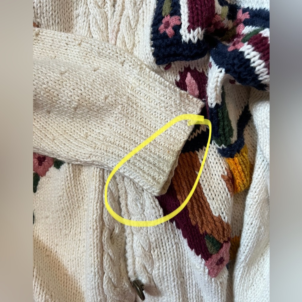 Vintage floral knit sweater - Picture 9 of 11